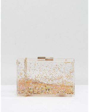 ALDO Darown Gold Glitter Clutch Bag - Metallic