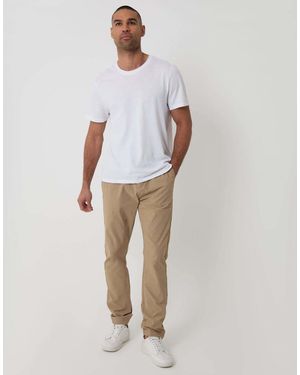 Threadbare Slim Fit Stretch Trousers - White