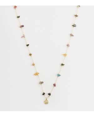 Accessorize Collar Chapado En Oro De 14 Quilates Con Piedras De Colores De La Colección Z De - Metálico