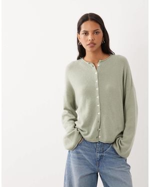 Abercrombie & Fitch Knitted Lightweight Cardigan - Green