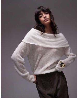 ARKET Maglione Traforato Trasparente Con Spalle Scoperte Sporco - Grigio