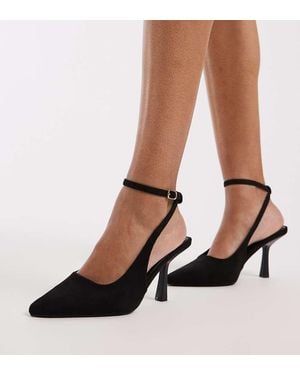 SEQWL Wide Fit Salado Heeled Court Shoe - Black