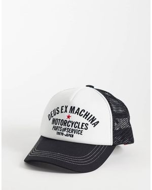 Deus Ex Machina Tokyo Original Trucker Cap With Contrast Peak - Black