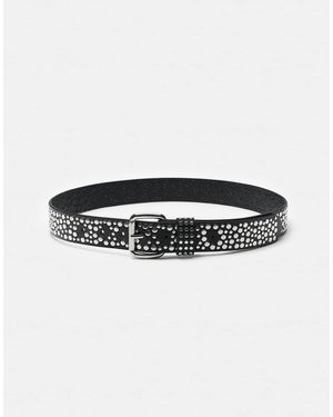 Pull&Bear Ceinture imitation cuir cloutée - Noir