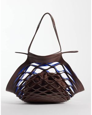 ASOS Laser Cut Slouchy Tote Bag - Blue