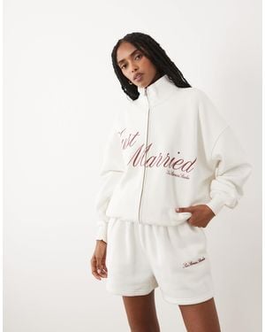 Six Stories – just married – hochgeschlossene pulloverjacke aus jersey - Natur