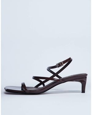 TOPSHOP Autumn Minimal Mid Heel Sandals - White