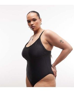 Collusion Plus Scoop Neck Swimsuit - Black