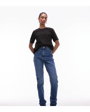 TOPSHOP Mom Jeans A Vita Alta Medio - Blu
