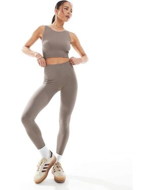 ONLY High Waisted Seamless Leggings Co-Ord - White