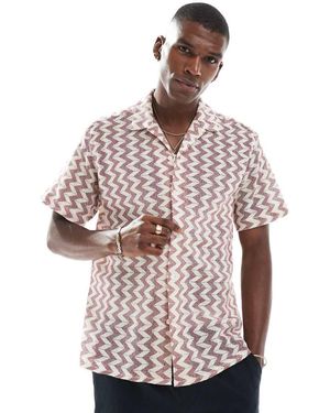 Jack & Jones Camicia Bordeaux Testurizzata - Rosso