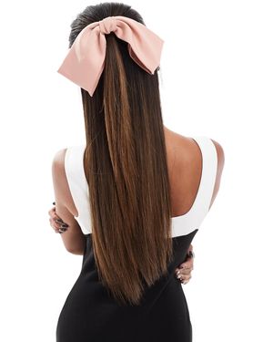 Kitsch 1 pince à cheveux avec nœud en tissu - bois - Multicolore