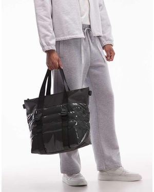 Rains Puffer Mini Tote Bag - Grey