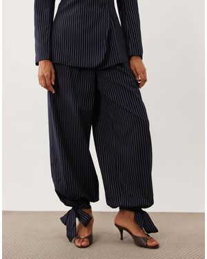 Ghospell Sienna Ankle Tie Trousers - Blue