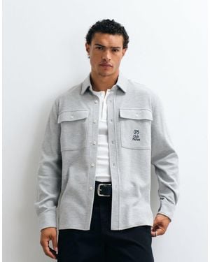 Parlez Waffle Printed Shirt - Grey