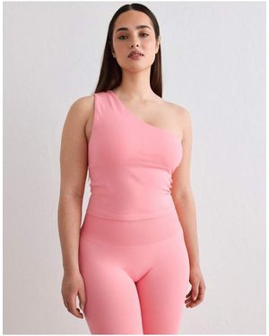 Aim'n Bralette Rosa Moldeador Asimétrico Sin Costuras