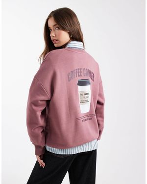 Mango Teen Coffee Graphic Sweatshirt - Pink