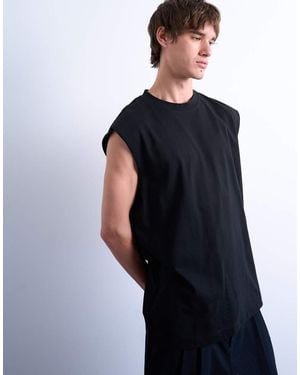 TOPMAN Relaxed Fit Sleeveless T-shirt - Blue