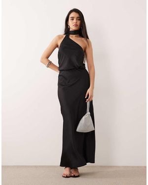 ONLY Scarf Detail One Shoulder Top - Black