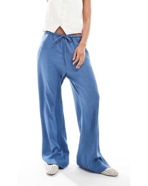 ONLY Tie Detail Pull On Trousers - Blue