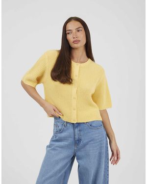 Brave Soul – kurzärmlige strickjacke - Mettallic