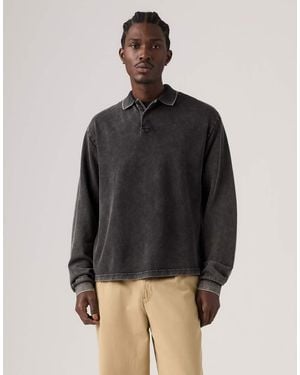 Levi's Long-Sleeve Finn Boxy Polo - Black