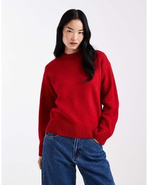 ASOS Oversized Seam Detail Sweater - Red
