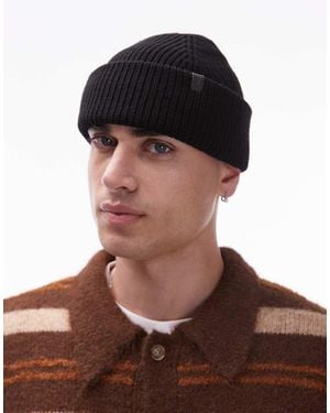 AllSaints Merino Wool Fisherman Beanie - Blue
