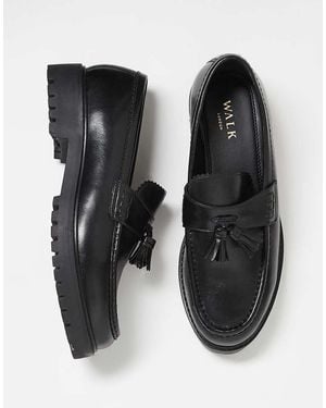 Walk London Mocasines Negros Con Borlas Sean De