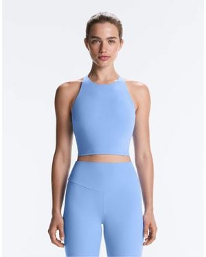 Oysho Comfortlux Strap Tank Top With Cups - Blue