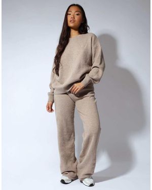 SIMMI Eve Soft Touch Wide Leg Trouser - Natural