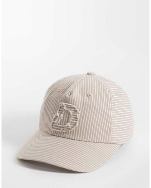 Dime Distressed Applique Detail Worker Cap - Natural