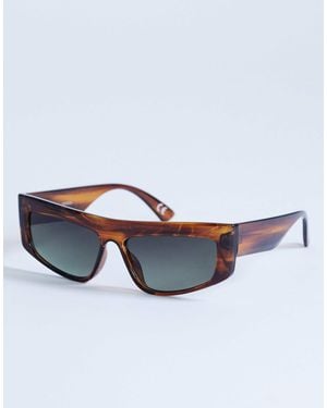 TOPSHOP Malta Visor Large Sunglasses - White