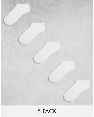 ASOS Confezione Da 5 Paia Di Fantasmini Bianchi - Bianco
