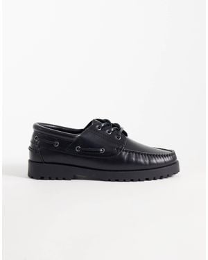 Jack & Jones Leather Boat Shoes - Blue