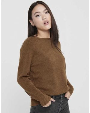ONLY Knitted Pullover - Brown