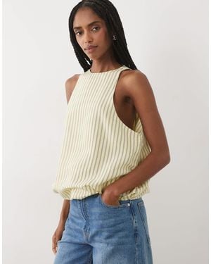 ASOS Bubble Hem Halter Neck Top Co Ord - Natural