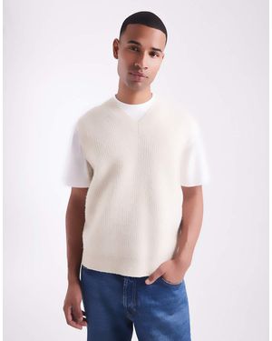 New Look Canotta Morbida Color Avena Mélange - Bianco