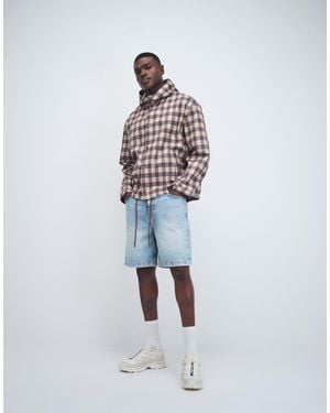 ASOS Mid Length Denim Jorts - White