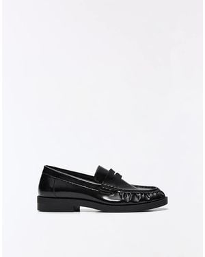 Bershka Ruched Loafers - Blue