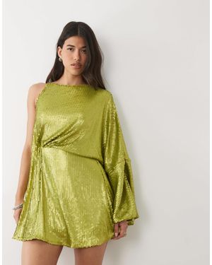 ASOS – drapiertes minikleid - Grün