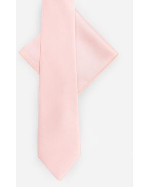 Maya Satin Tie Pocket Square Set - Pink