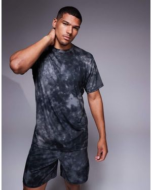 adidas Originals Adidas Training Essentials T-shirt With Grey And Print - Blue