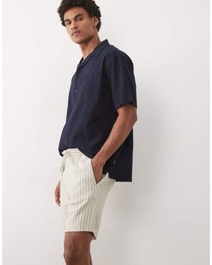 Threadbare Pull On Stripe Shorts - Blue