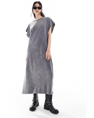 Noisy May – wadenlanges t-shirt-kleid - Grau