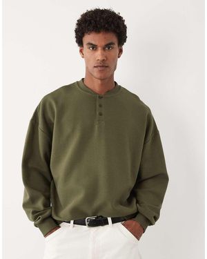 ASOS Maglia Serafino Super Oversize Testurizzata - Verde
