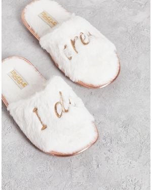 Truffle Collection – bridal party – hausschuhe - Weiß