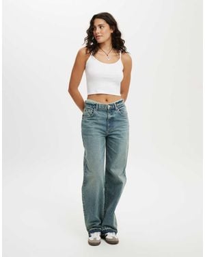 Cotton On Goldie Rib Scoop Cami - Blue