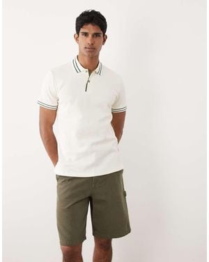 Blend Polo Vestibilità Classica 100% Cotone Sporco Con Doppia Riga A Contrasto - Neutro