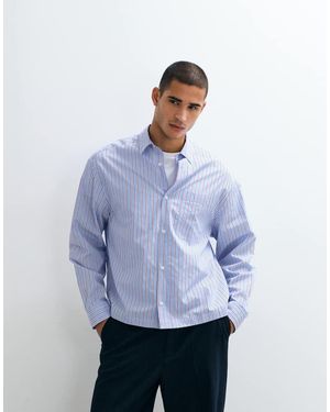 ASOS Boxy Oversized Stripe Shirt - White